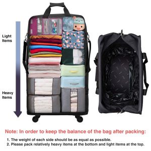 ¿Cuál es la capacidad típica de una maleta con ruedas y mochila para cabina?