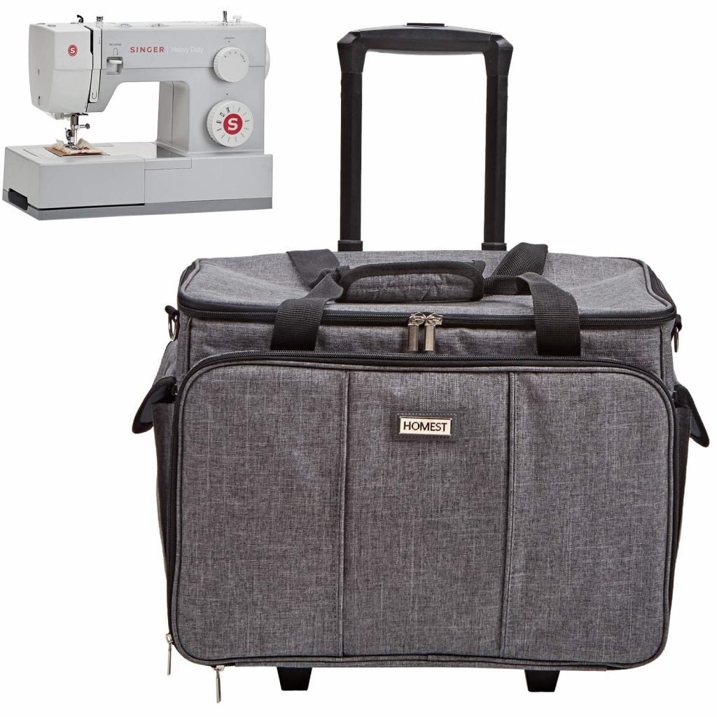 Opciones de maletas con ruedas para máquina de coser con asas retráctiles