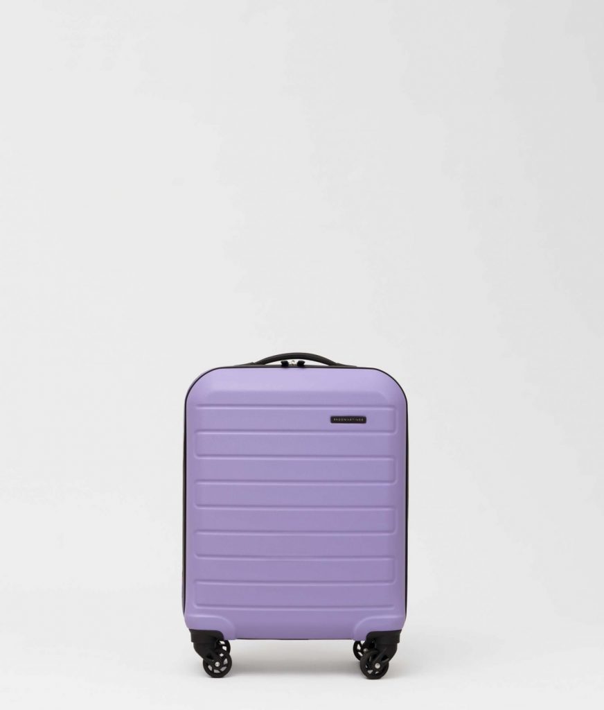 Maleta cabina lila: ¿Viene con una correa adicional para sujetarla a otros equipajes o carros de transporte?